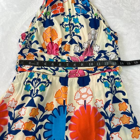 Plenty by Tracy Reese High Neck Sleeveless Floral Ruffle Trim Romper Size XS - Picture 13 of 16